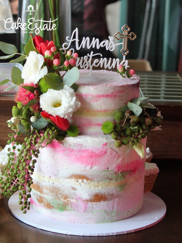 Almond Buttercream With Fresh Flower Cake