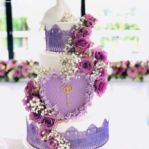 Lilac Celebration Wedding Cake